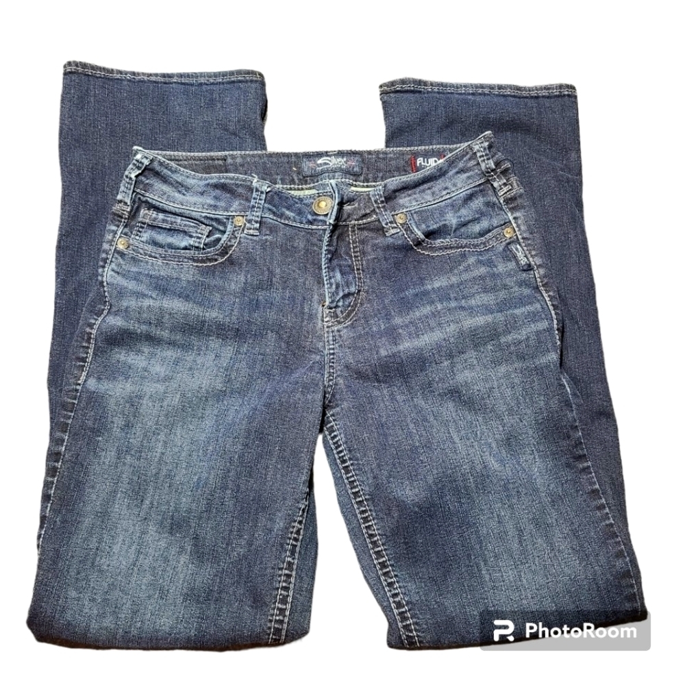 Silver Jeans Suki High Rise Slim Boot Jeans Women's 29x31 Dark Wash Denim